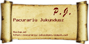 Pacurariu Jukundusz névjegykártya